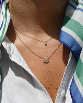 Snow Flake Necklace - White Diamond